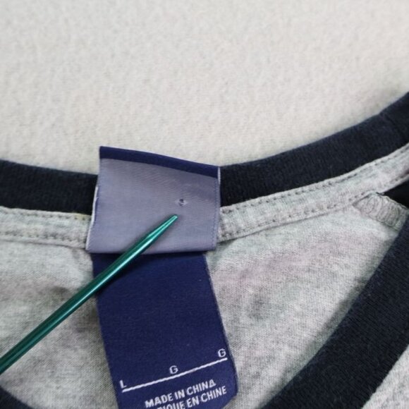 Nike Shirt Mens Large L Raglan Long Sleeve Baseball Jersey - Picture 6 of 8